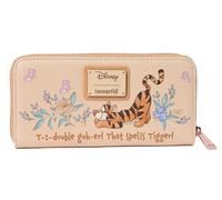 Loungefly Disney Winnie the Pooh - Cartera con cremallera alrededor, Melocotón, Tigger