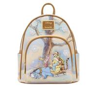 Loungefly - Disney - Winnie The Pooh - Winter Sledding Scene - Mini Backpack - Bolso Coleccionable - Idea de Regalo - Mercancia Oficial - para Chicos, Chicas Hombres y Mujeres - Cartoon Fans