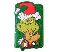 Loungefly Dr. Seuss Santa Grinch & MAX - Cartera Grinch, Verde, Talla única, Billetera