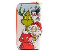 loungefly Dr. Seuss The Grinch Loves The Holidays Cartera con Cremallera, Multicolor, Talla única