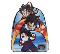 Loungefly Dragon Balls Z Mochila de triple bolsillo, Multi, Medium Backpack, Mochila
