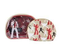 Loungefly Elvis Presley Aloha Hawaiian Print - Juego de cosméticos de 2 piezas
