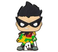 Loungefly Funko POP! Pin De Esmalte De Esmalte Grande DC: TEEN TITANS - Robin - ROBIN - Teen Titans Go! Pin De Esmalte - Broche Imperdible Coleccionable - Para Mochilas & Bolsas - Idea Para Regalo