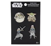Loungefly : Funko - The Child - Star Wars: Ahsoka Yoda Enamel Pin Set 4pk - Star Wars: The Mandalorian - Pins de Esmalte - Broche Coleccionable - para Mochilas Y Bolsos - Idea de Regalo
