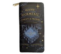 Loungefly Harry Potter Marauders Map Wallet - Moony, Wormtail, Padfoot & Prongs Midnight Edition, midnight, Cartera con cremallera alrededor