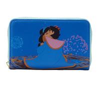Loungefly Jazmín, Cartera con Cremallera Aladdin Princesa Jasmine Unisex Adulto, Azul/Patchwork, Estandar