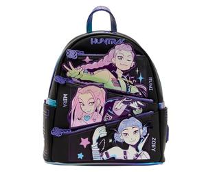 Loungefly KPop Demon Hunters HUNTR/X - Mini mochila con dije para tarjeta fotográfica