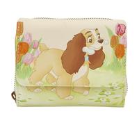 Loungefly Lady and The Tramp - Cartera triple de tulipán pastel