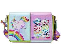 Loungefly Lisa Frank Bandolera con bloques de color, Multicolor -, Talla única