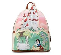 Loungefly - Mini Mochila Blancanieves y los 7 Enanitos (Castillo) Talla única, Blanco