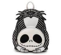 Loungefly- Mochila Jack Skellington Pesadilla Antes de Navidad Disney 26cm Bolsos Peluche, Multicolor (122701)