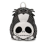 LOUNGEFLY- Mochila Jack Skellington Pesadilla Antes de Navidad Disney 26cm Bolsos Peluche, Multicolor (122701)