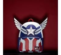 Loungefly - MVBK0178 mochila Mochila informal Azul, Rojo, Blanco Cuero vegano