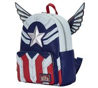 Loungefly - MVBK0178 mochila Mochila informal Azul, Rojo, Blanco Cuero vegano