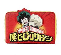 Loungefly My Hero Academia Izuku Punch - Cartera con cremallera, rojo (Red Multi), Cartera