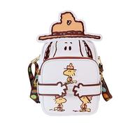 Loungefly Peanuts - Bolsa para el 50 aniversario de Snoopy's Beagle Scouts Cosplay Crossbuddies con bolsa para monedas, Blanco, Standard