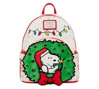 Loungefly peanuts snoopy y woodstock corona de navidad mini mochila -