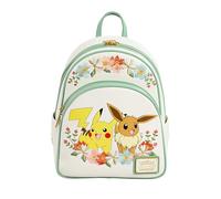 Loungefly Pokemon - Pikachu & Eevee - Floral Mini Backpack - Bolso Coleccionable - Idea de Regalo - Mercancia Oficial - para Chicos, Chicas Hombres y Mujeres - Anime Fans