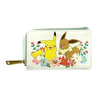 Loungefly Pokemon - Pikachu & Eevee - Floral Wallet - Monedero Coleccionable - Idea de Regalo - Tarjetero con Varias Ranuras para Tarjetas - Mercancia Oficial - para Chicas y Mujeres - Anime Fans