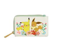 Loungefly Pokemon - Pikachu & Eevee - Floral Wallet - Monedero Coleccionable - Idea de Regalo - Tarjetero con Varias Ranuras para Tarjetas - Mercancia Oficial - para Chicas y Mujeres - Anime Fans