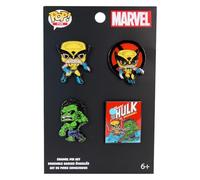 Loungefly Pop! 4PKPN: Marvel - Wolverine - Wolverine 50TH Anniversary Comic Action - X-Men Pins de Esmalte- Broche Coleccionable - para Mochilas Y Bolsos - Idea de Regalo- Mercancia Oficial