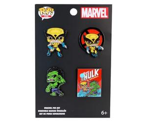 Loungefly Pop! 4PKPN: Marvel - Wolverine - Wolverine 50TH Anniversary Comic Action - X-Men Pins de Esmalte- Broche Coleccionable - para Mochilas Y Bolsos - Idea de Regalo- Mercancia Oficial