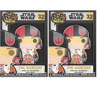 Loungefly POP! Large Enamel Pin STAR WARS: Poe Dameron Pins de Esmalte- Broche Coleccionable - para Mochilas Y Bolsos - Idea de Regalo- Mercancia Oficial - Movies Fans (Paquete de 2)