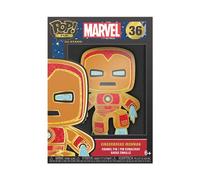 Loungefly POP! Pin De Esmalte Grande MARVEL: Gingerbread - Iron Man - Marvel Comics - Broche Imperdible Coleccionable Para Mochilas y Bolsas - Idea Para Regalo
