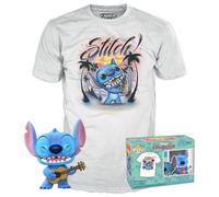 Loungefly Pop! & tee: Lilo & Stitch - Ukelele Stitch - Rebaño - XL - Camiseta con Figuras Miniaturas Coleccionables - Idea De Regalo - Juguetes Y Franela De Manga Corta para Adultos Hombres Y Mujeres