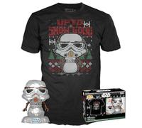 Loungefly Pop! & tee: Star Wars - Holiday Stormtrooper - Metálico - Medium - Camiseta con Figuras Miniaturas Coleccionables - Idea De Regalo - Juguetes Y Franela De Manga Corta para Adultos Hombres