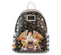 Loungefly Sac à Dos Mini Logo Crest Queen Unisex Negro Radio Resistente al Agua IPX4 Fans de Queen 18 Años y Más