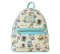 loungefly Sanrio Hello Kitty Tattoo All Over Print - Bolso de hombro con doble correa para mujer