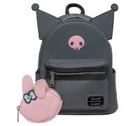 Loungefly Sanrio Kuromi and My Melody Best Friends Forever Exclusive Mini-mochila con monedero, Negro -, Mini, Mini mochila