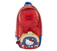 Loungefly Estuche para lápices Sanrio Hello Kitty 50 aniversario Mini Clásico Rojo