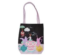 Loungefly Tote Bags Disney Alicia en el país de las maravillas Unbirthday - Bolsa de lona, color negro y carbón, negro y gris, Talla única