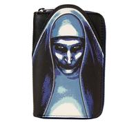 Loungefly wb the nun cosplay - cartera con cremallera alrededor, negro