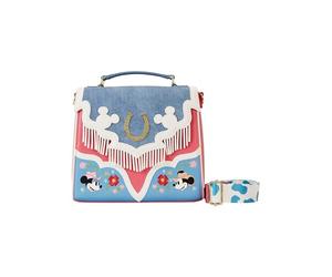Loungefly Western Mickey and Minnie Crossbody Bag Standard, Bandolera Mujer, Black