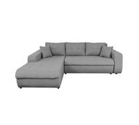 LOUNGITUDE Suzie - Sofá esquinero - Convertible - 4 plazas - tapizado - de Tela, Color Gris Claro - 246 cm