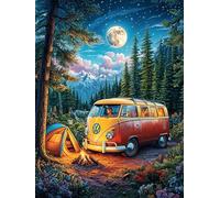 Loup Dans le Jardin Fleuri de la forêt Rompecabezas 500 Piezas Cartón Grueso para Parejas Mitos Animal Planta Desarrollo Habilidades Pieza Decorativa Casa Pack Completo Regalo Cumpleaños 500 PCS