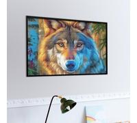 Loup Puzzle 1000 Piezas Colorido Cartón Faune paysagère rêveuse Rompecabezas Familiar para Toda La Familia Juguete Educativo 3D Maquetas Construir 1000 PCS