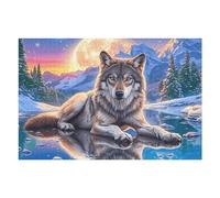 Loup Puzzle 1000 Piezas Impossible Creativo Único Animaux fantastiques vibrants Rompecabezas 3D Obra De Arte para Toda La Familia Juguete Educativo Decoración 1000 PCS