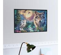 Loup Puzzle 300 Piezas Desafío Intelectual Avanzado Faune paysagère rêveuse Rompecabezas para Adultos Obra De Arte Colorido DIY Creativo Decoración Hogar 300 PCS
