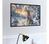 Loup Puzzle 500 Piezas Colorido Cartón Faune paysagère rêveuse Rompecabezas Familiar para Toda La Familia Juguete Educativo 3D Maquetas Construir 500 PCS