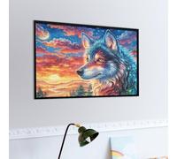Loup Puzzles 1000 Piezas Obra De Arte 3D Familiar Premium Faune paysagère rêveuse Rompecabezas para Adultos Aliviar Estrés Decoración Hogar Moderno DIY 1000 PCS