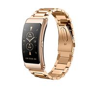 LOUPKC MINGSHAN Correa de acero inoxidable compatible con Huawei Talkband B6 Talkband B5 Band B3 Pulsera de pulsera Correa Correa de metal Correa Correa(Color:Rose Gold-3,Size:For TalkBand B5)