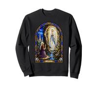 Lourdes Virgen María Aparición Catedral Mosaico Obra De Arte Sudadera