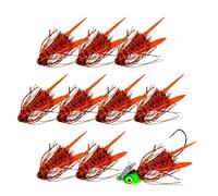 Lours de pesca plantillas, cebos de Spinner Bass - Kit de cebo de Silicona Brillante de 10 piezas | Accesorios de pesca Flexible para Bajo Uso del agua de mar de agua Dulce