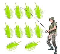 Lours de pesca plantillas, cebos Spinner Bass | 10 piezas Silicona Fishing Señuelo Jirts - Accesorios de pesca Flexible para Bajo Uso del agua de mar de agua Dulce