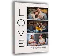 Lousrion Lienzo personalizado con 3 imágenes y frases personalizadas que se convierten en una decoración refinada del hogar con un cálido juego de regalo naturalmente dentro de la descripción