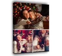 Lousrion Lienzo personalizado de 3 imágenes con texto personalizado que se convierte en una pieza de arte expresiva y resalta un generoso regalo para cualquier momento significativo